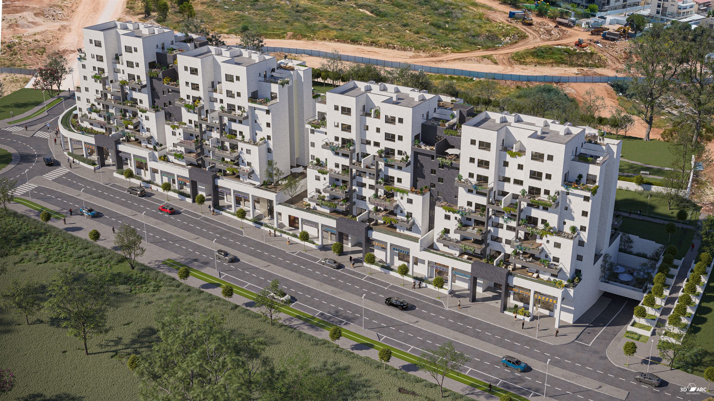 הדמיית פרויקט השדרה אלעד